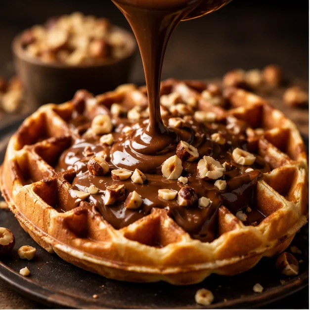 Waffle, topping