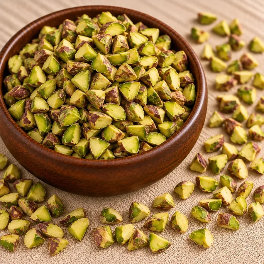Pistachio cube cuts