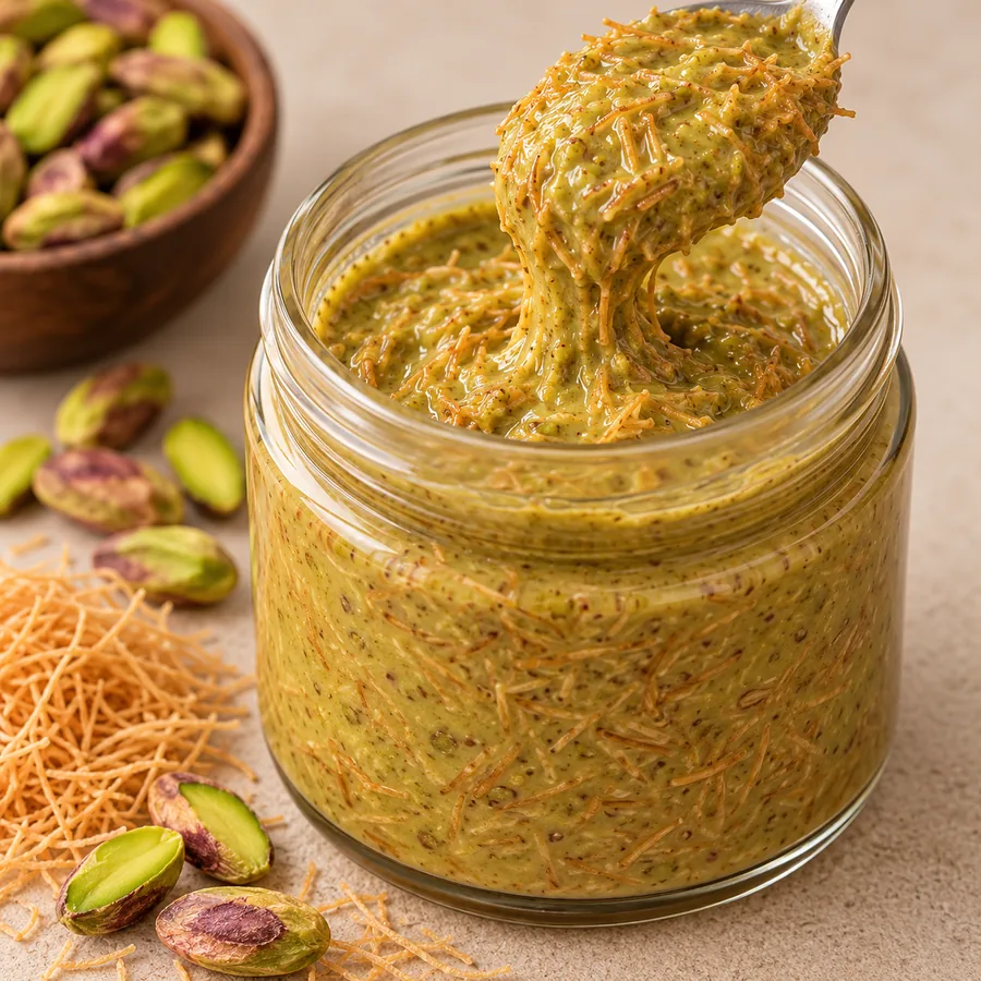 Pistachio kunafa spread
